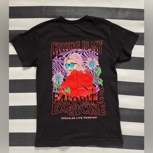 New Linda Finegold A**holes Live Forever Crying is My Favorite Exercise Tshirt